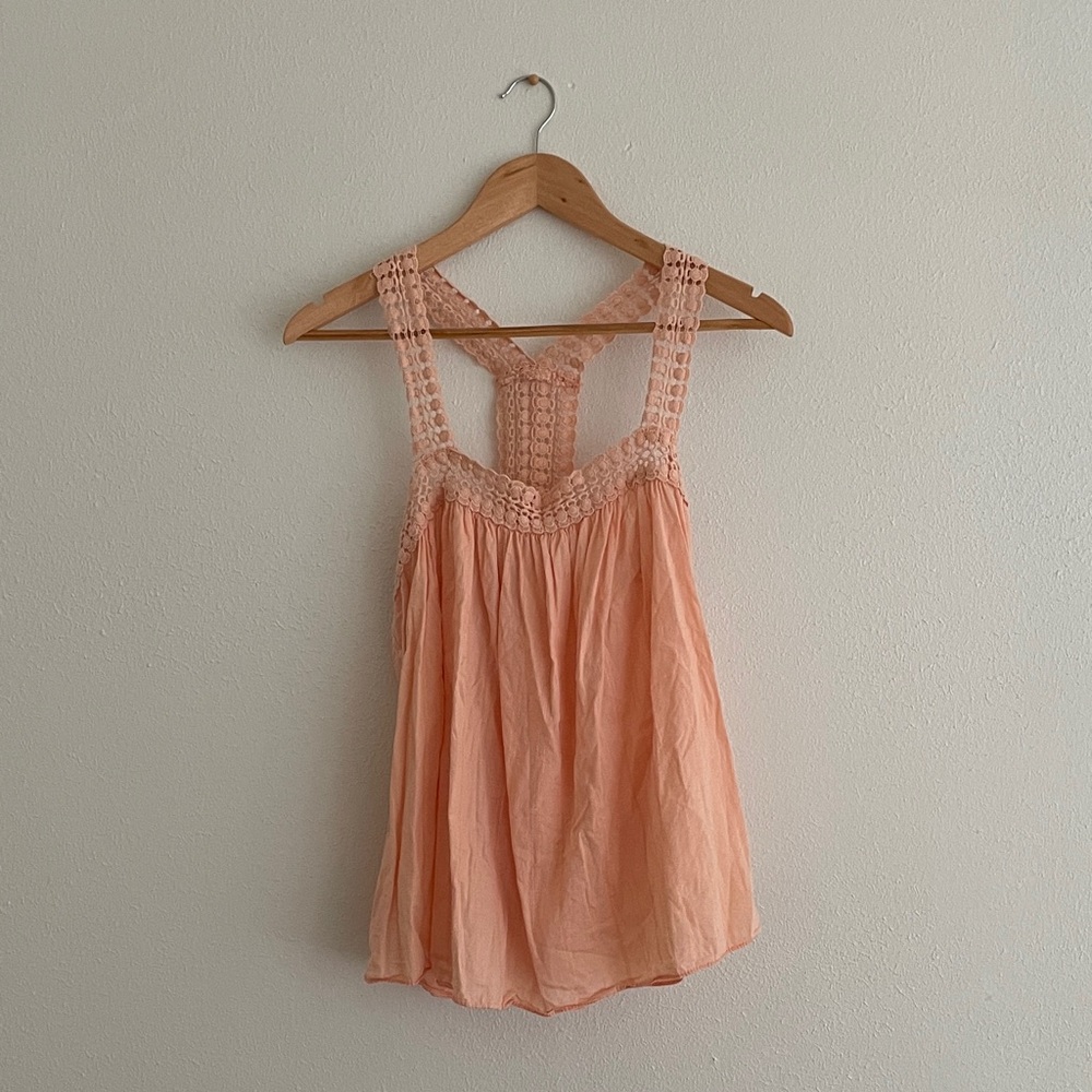 Chelsea & Violet Crochet Racerback Top Lightweight Tank Top